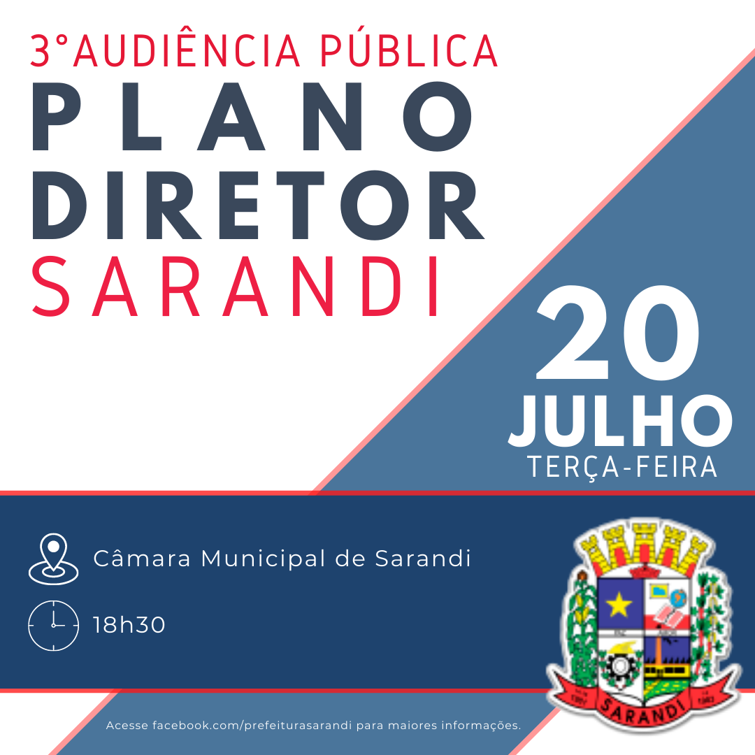 Prévia de leis da 3ª Audiência Pública de Revisão do Plano Diretor Municipal